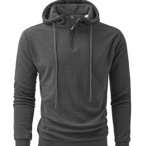 Waffle Henley Hoodie  |  Männer Pullover & Hoodies Männer Männer